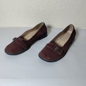 Directives Kristen Burgundy Suede Leather Square Toe Loafers Mens 11M 33109